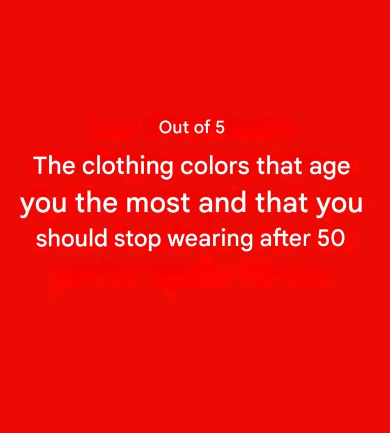 5 Colors to Avoid After 50: They Can Dampen Your Glow