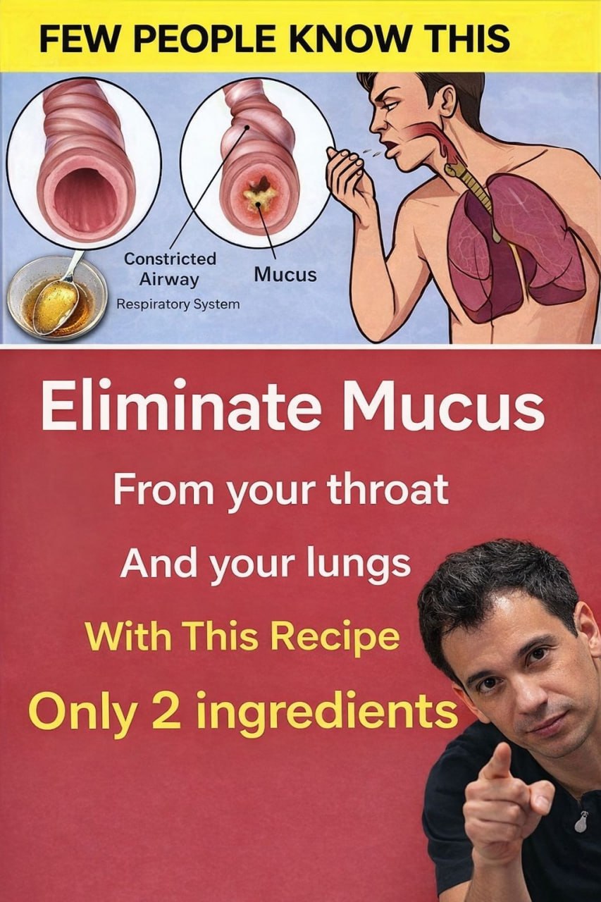 Clear your throat and lungs of mucus with this recipe: only 2 ingredients