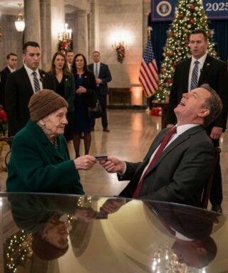 “I just want to check my balance,” the 90-year-old woman said. The millionaire laughed… until he saw this.