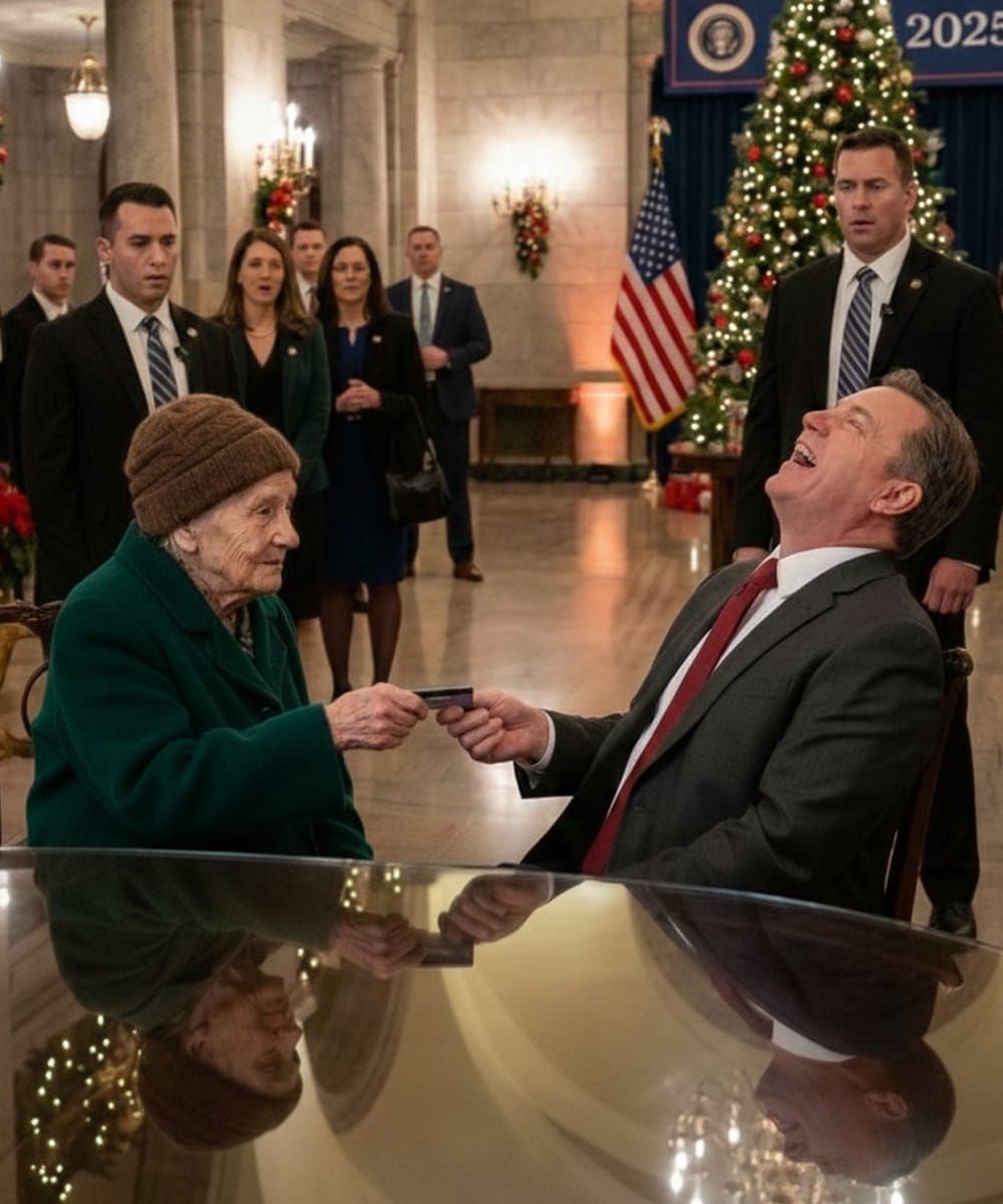 “I just want to check my balance,” the 90-year-old woman said. The millionaire laughed… until he saw this.