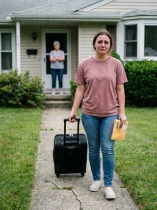 “Get out of here, you wretch!” The mother-in-law kicked her out into the street with an old suitcase after the funeral, never imagining the secret her son had left hidden in her pocket…