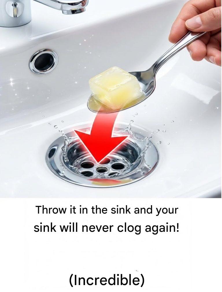 Throw it down the sink and the drain will never clog again!