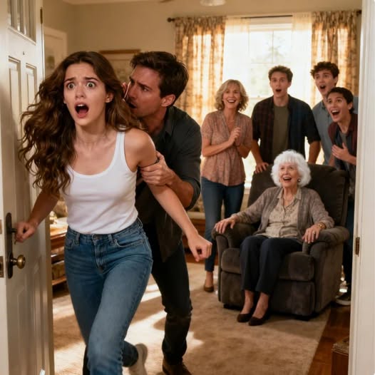 During my grandmother’s 85th birthday party, my husband suddenly leaned towards me and whispered