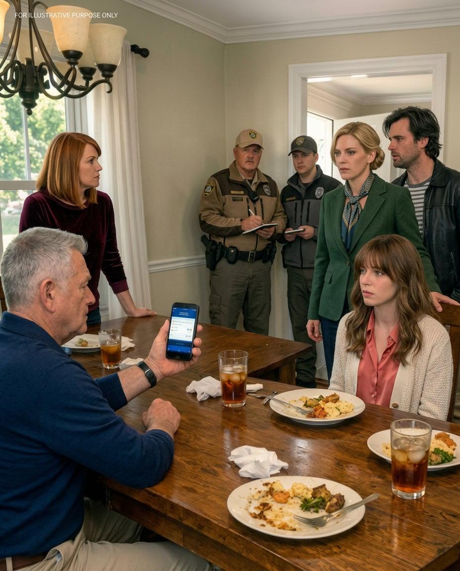 At Sunday Dinner, My Father Casually Asked About the $200,000 He “Sent Me” — “You Said You Needed It for the House,” He Smiled, But When the Bank Confirmed the Account Was Opened From Our Home IP, Two Officers Soon Stood Under Our Chandelier Asking Who Committed a Felony