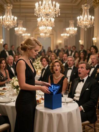 They laughed when I opened my “cheap” gift—no diamonds, no designer bag, just a tiny velvet case with a university crest. My mother smirked. My stepbrother called it fake. My stepdad tried to shove it aside like I was the embarrassment at his table. Then I set the key on the cloth. The black card. The deed. The fund letter. And their perfect little story started bleeding out in public.