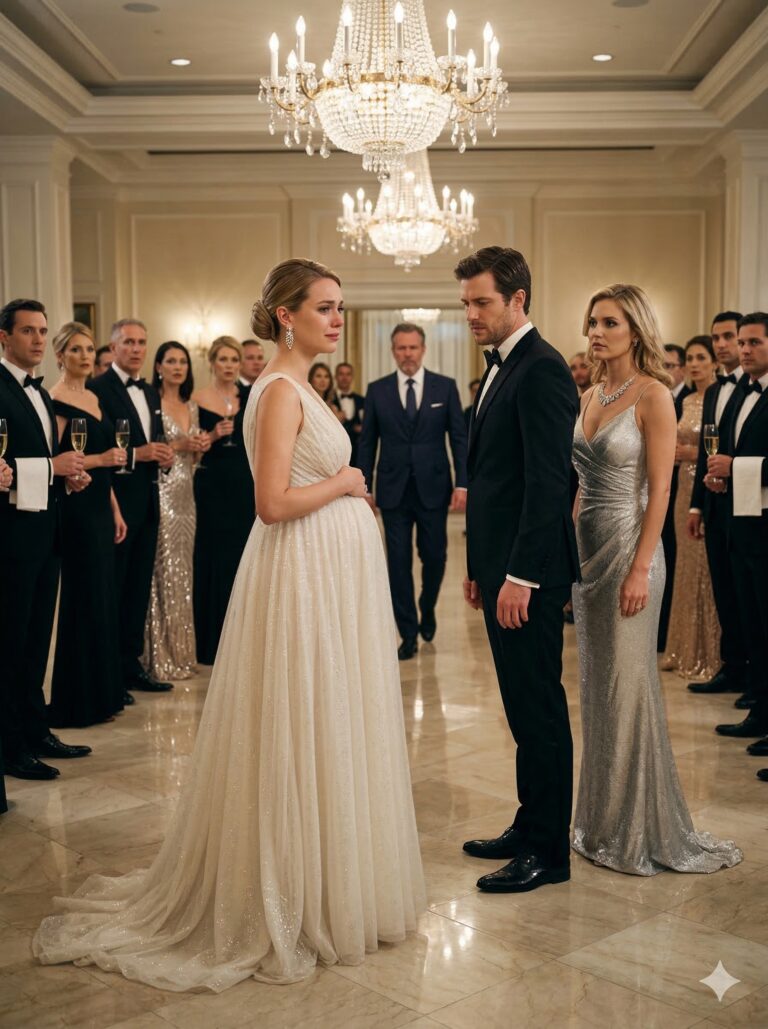 “You Lied To Me,” I Whispered At The Gala — I Was Four Months Pregnant While His Mistress Was Wearing The Diamond Necklace He Promised Me… When I Confronted Him, His Temper Suddenly Snapped… Then My Father Walked Into The Ballroom, And What Happened Next Left The Entire Room Silent