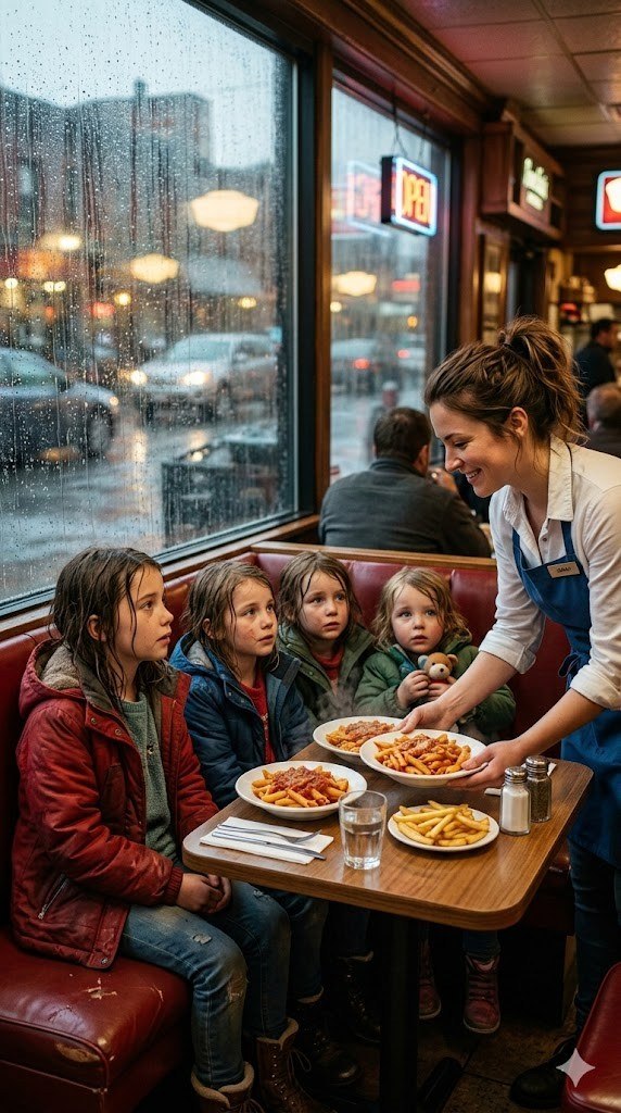 A Waitress Fed Four Hungry Orphans… Years Later, They Returned With a Gift That Changed Her Life Forever