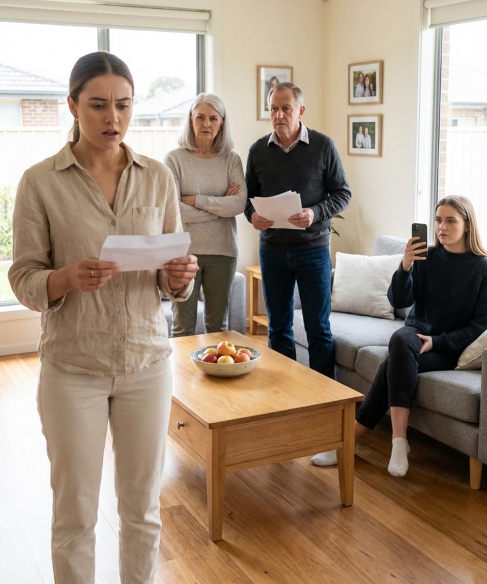 The night I told my parents I had “lost everything,” my mom didn’t ask if I was okay—she simply texted, “We need to talk in private.” By morning, an envelope with my name was on the table, my sister had her phone ready to film, and I finally realized why their secret group chat called it “our chance.”
