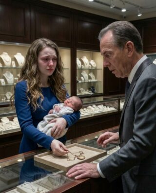 After giving birth, my husband kicked me and our newborn onto the street. Broke and desperate, I tried selling my lifelong necklace. The jeweler turned pale and whispered: “Your father has been searching for you for twenty years.”