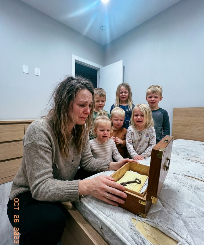 After my husband’s passing left me alone with our six children, I discovered a hidden box he had concealed deep inside our son’s mattress.