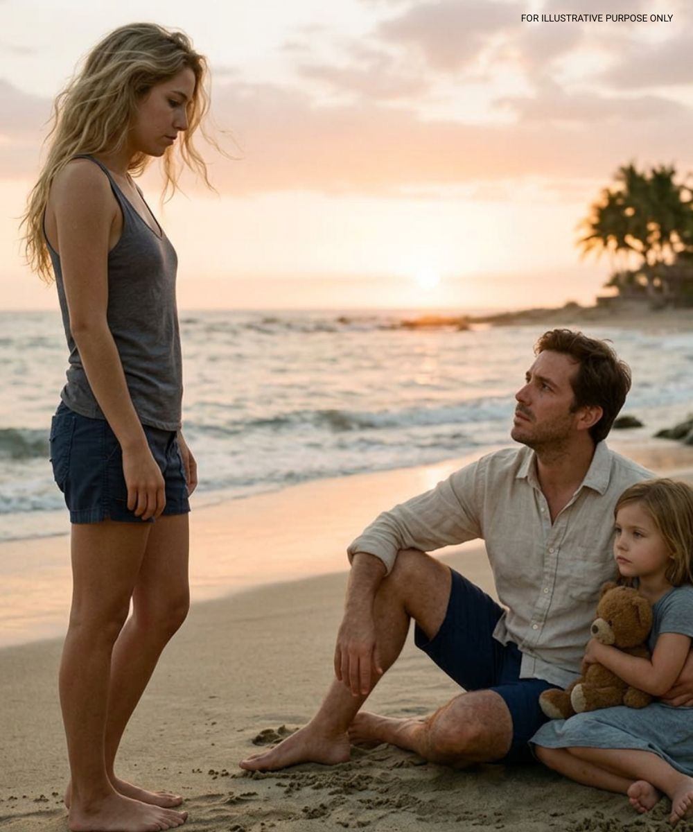 My boss found me on the beach with my daughter, told me “one good father is always enough” and I almost started to believe in life again… until a man appeared shouting a truth that changed everything