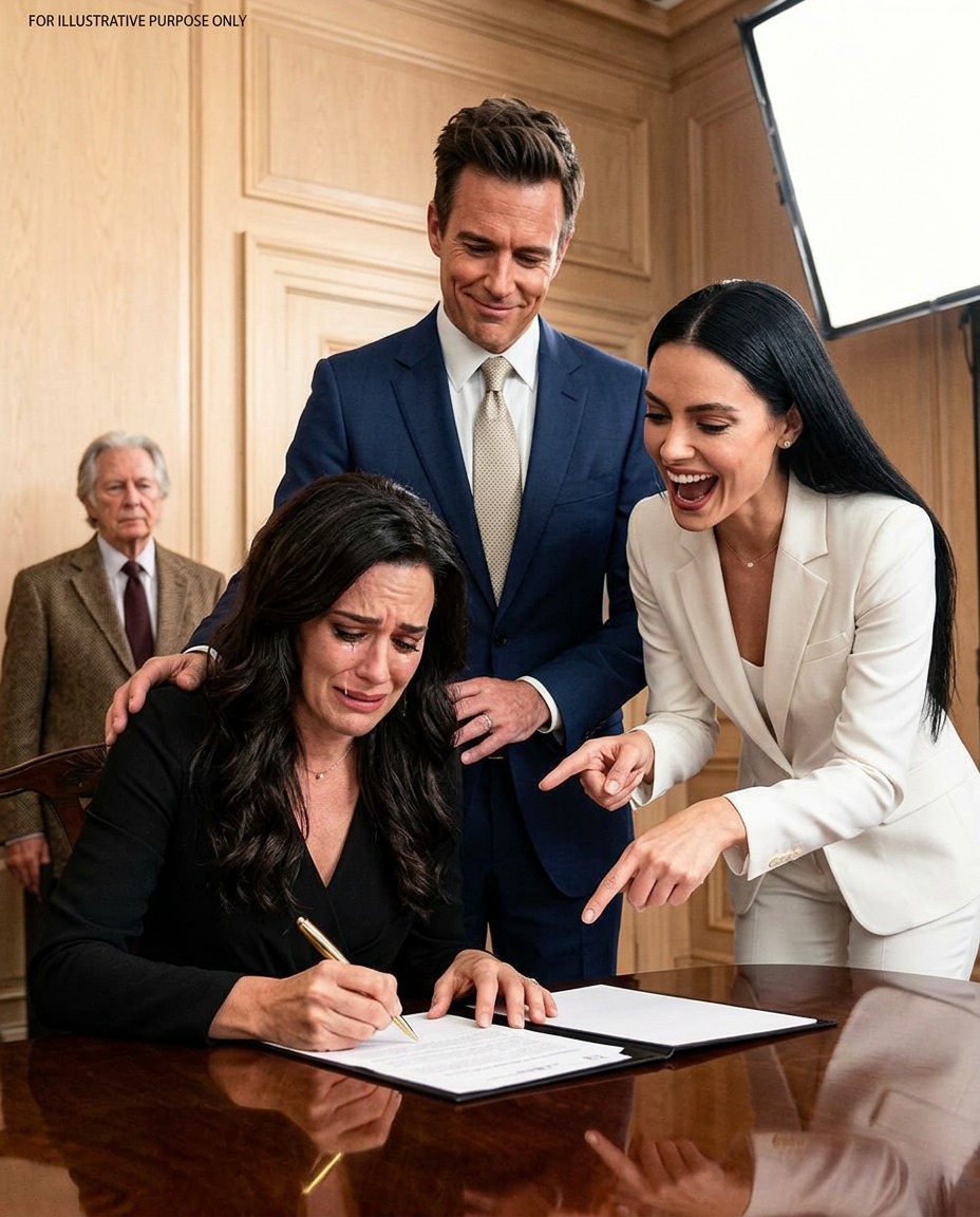 She signed the divorce papers in silence—no one knew her billionaire father was watching from the back of the room…
