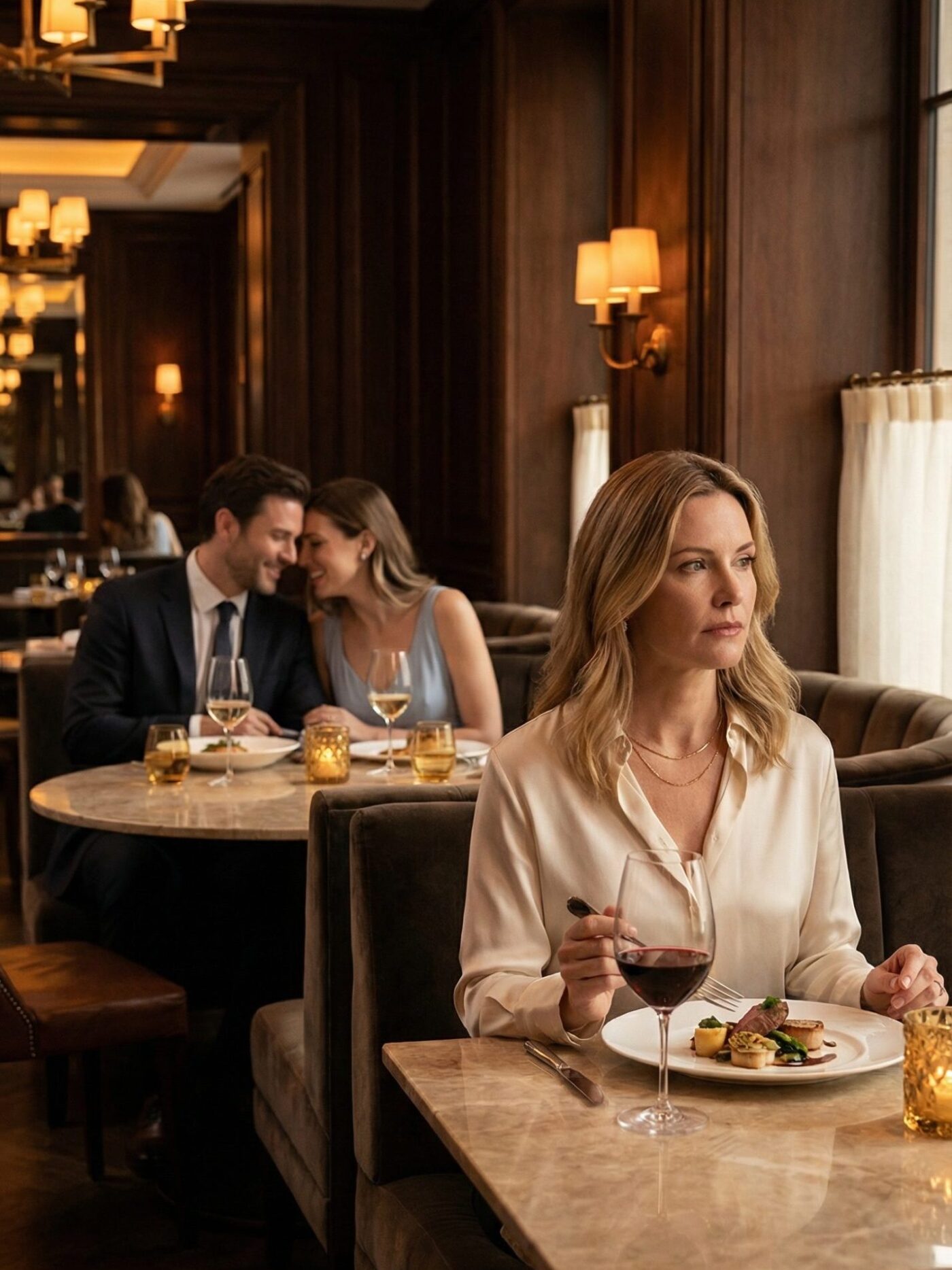 My Husband Texted Me He Was Still At The Office… While Sitting Just Two Tables Away With Another Woman On Our Anniversary. He Thought It Was Just A Lie I’d Discover — But When The Door Opened And Agents Walked In, I Realized My Name Had Been Used In Something Far Bigger.