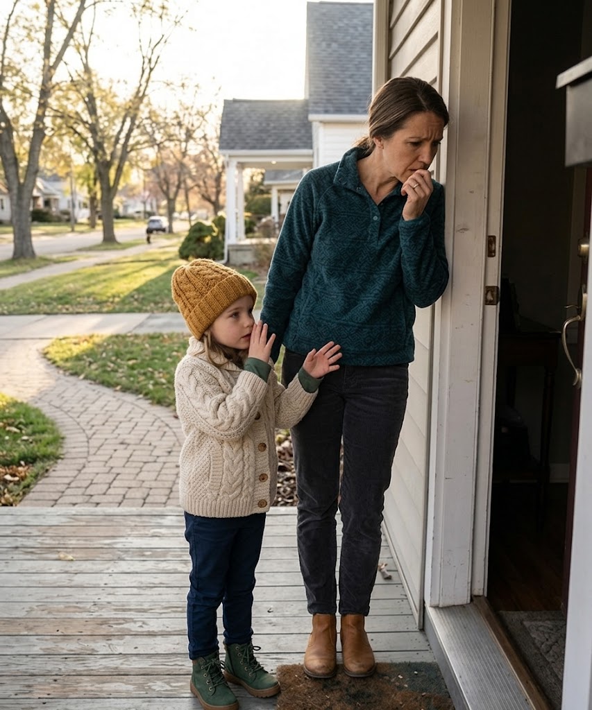 My husband had been staying at his mother’s house to look after her. Wanting to surprise him, I arrived with our 7-year-old daughter without telling him first. When we reached the house, the front door was slightly open. My daughter peeked inside, then gently pulled my sleeve and whispered, “Mom… look. But be quiet.”