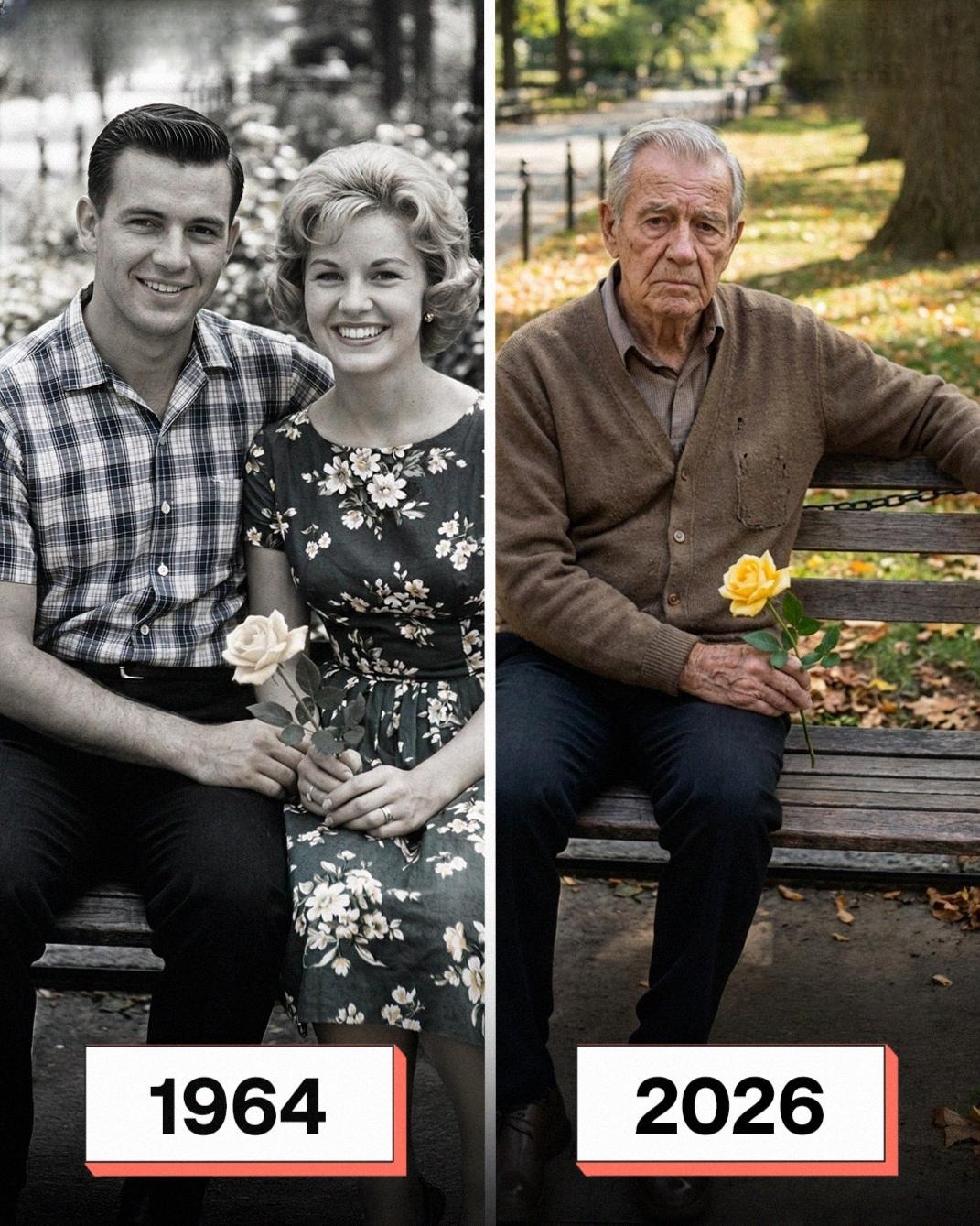 After 60 Years of Visiting Our Special Bench Together with My Wife, I Returned Alone and Couldn’t Believe Who Was Sitting There