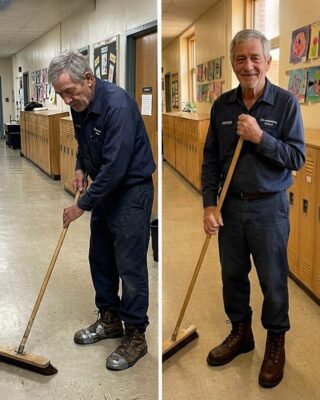 I Bought the School Janitor New Boots After Seeing His Taped-up Soles – I Couldn’t Stop Crying When He Showed up at My Front Door That Night