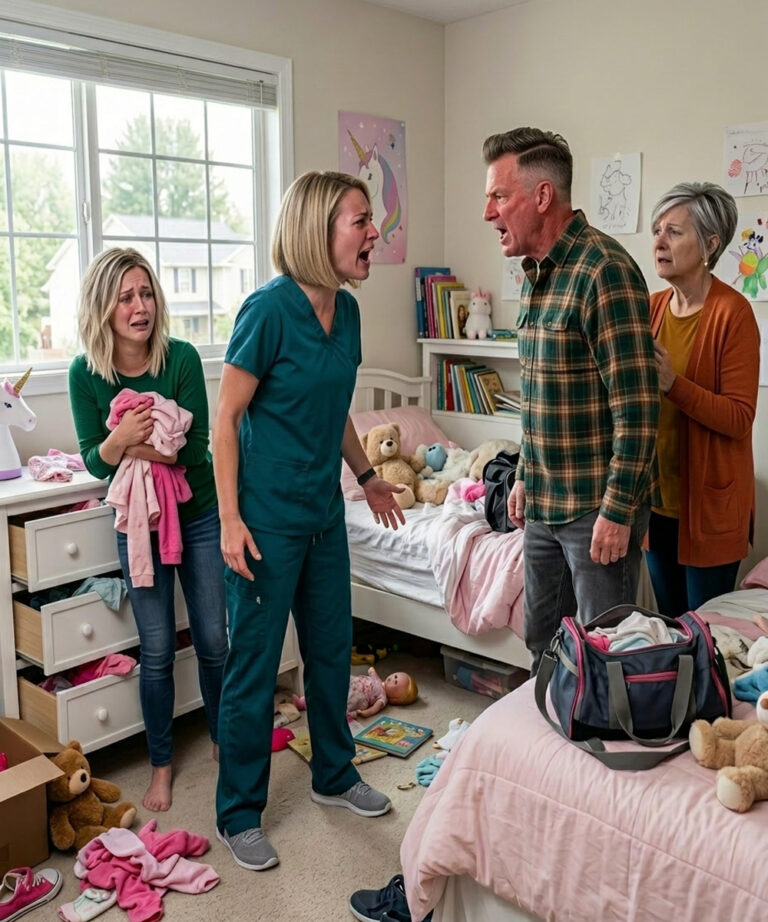 After a double shift at the hospital, I walked in and my 7-year-old daughter was missing. My mother said, “We voted. You don’t get a say,” while my sister cleared out my child’s room like it was a seizure. I didn’t scream. I stayed calm—and what I said next terrified them.
