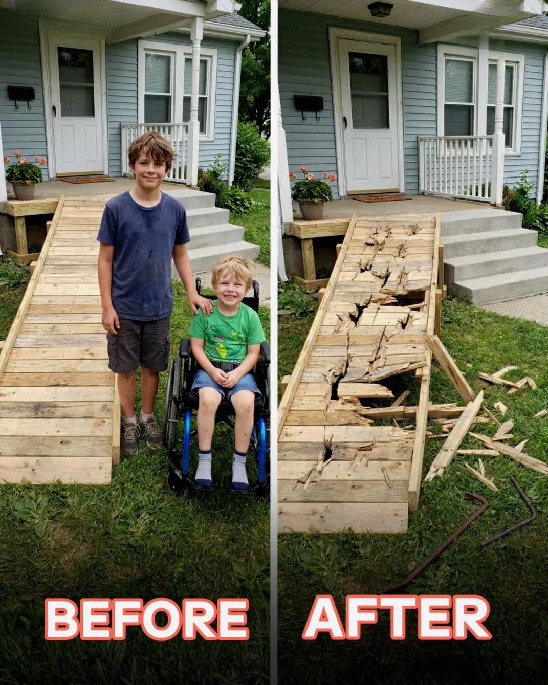 My Son Built a Ramp for the Boy Next Door – Then an Entitled Neighbor Destroyed It, but Karma Came Faster than She Expected