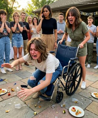 My sister told everyone I was fa:king paralysis for sympathy—then yanked my wheelchair and sent me cra:shing to the floor in front of 100 guests. What she didn’t notice was who was already behind her, dialing 911.