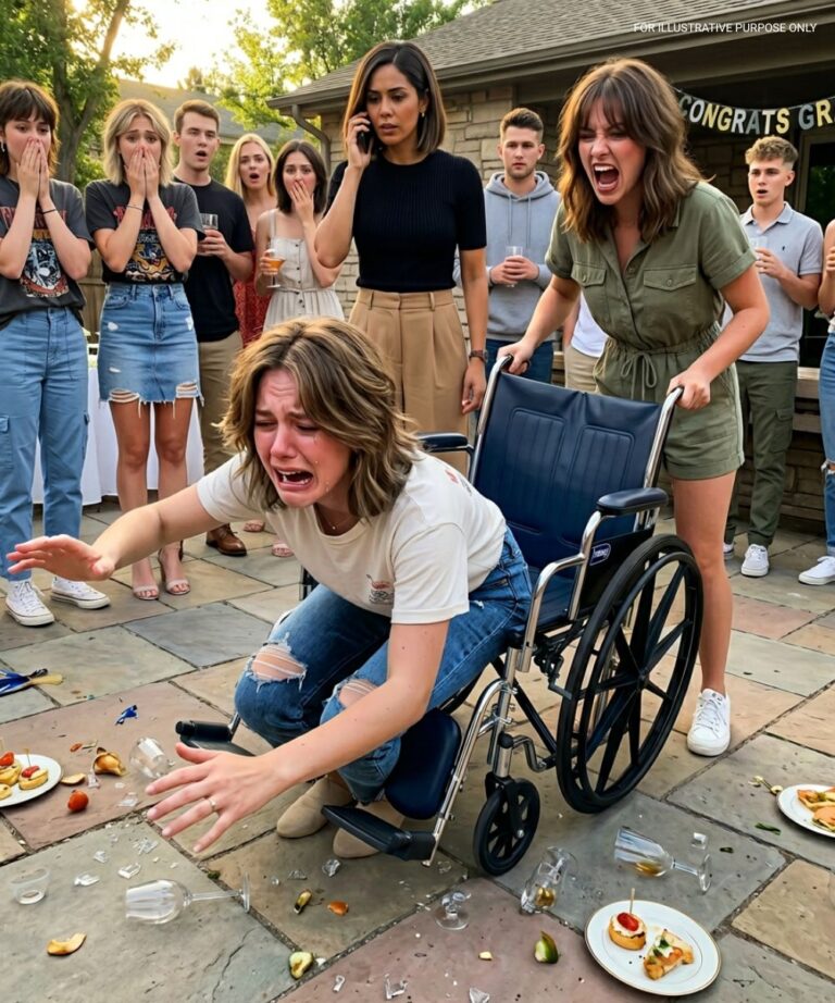 My sister told everyone I was fa:king paralysis for sympathy—then yanked my wheelchair and sent me cra:shing to the floor in front of 100 guests. What she didn’t notice was who was already behind her, dialing 911.